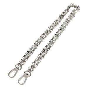 LOUIS VUITTON Chain Strap metal Silver LV Auth 141726M